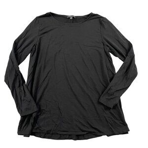 Eileen Fisher Long Sleeve Blouse Womens Medium Black